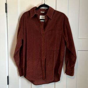 Abercrombie and Fitch oversized corduroy button down shirt